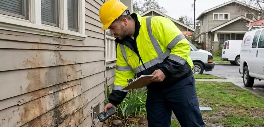 Water Damage Exterior Wall Marble Hill