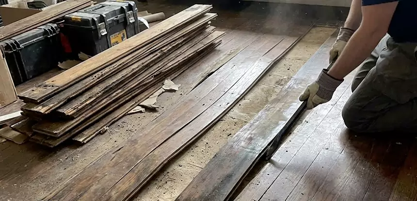 Wood Veneer Water Damage Repair Marble Hill